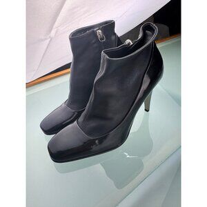 Giuseppe Zanotti patent leather/lamb skin Leather Stilettos Zip Closure- LT3258